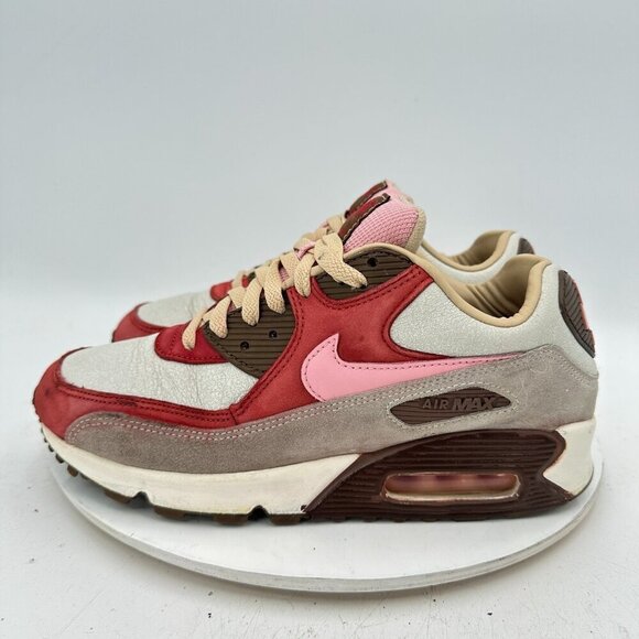 Nike Air Max 90 NRG Bacon Men Size 8.5 CU1816-100 Sail Pink Red Brown Shoes - Picture 1 of 11
